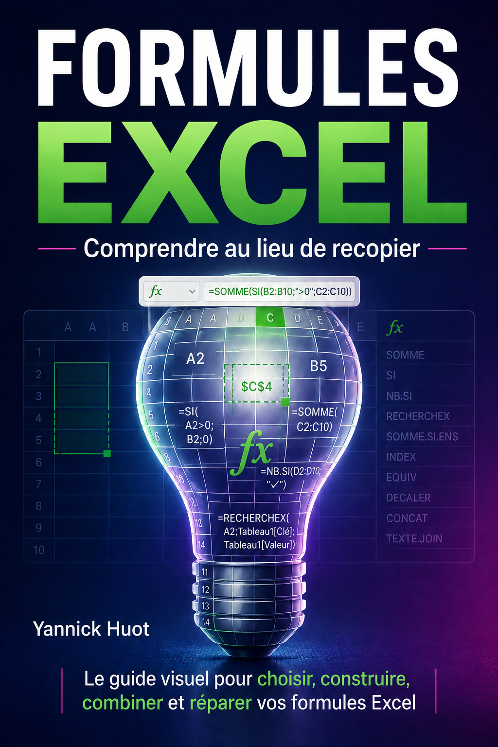 Couverture du livre Formules Excel : Comprendre au lieu de recopier
